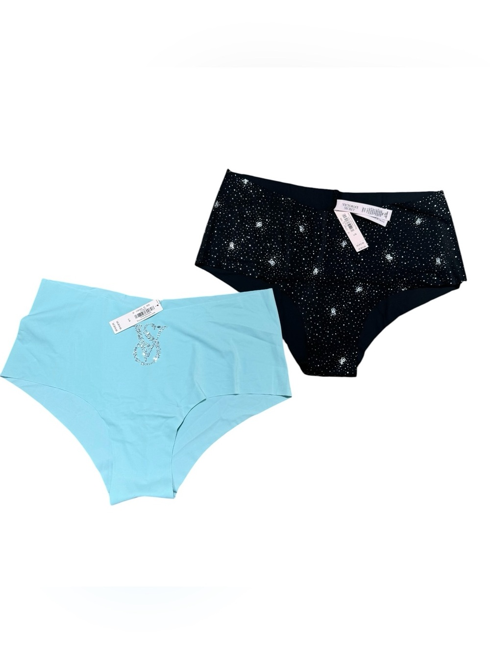 Victoria’s Secret No-Show Cheeky Panty Lot 2 Size L Seamless NWT Logo